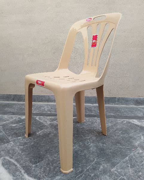 Fello Plastic armless chairs pure cream 6