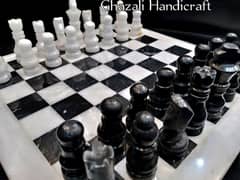 Handcrafted Marble Stone Chess Set ( large size ) Packed in Fancy Box 0