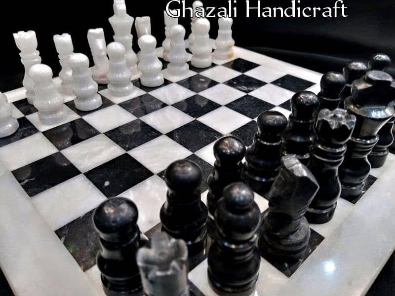 Handcrafted Marble Stone Chess set with fancy Box 3
