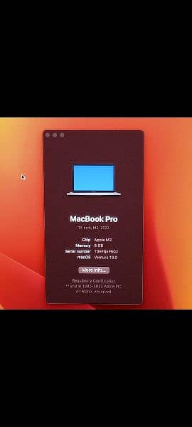 MacBook Pro M2 2022 8GB 512GB 13" MNEJ3LL/A 8