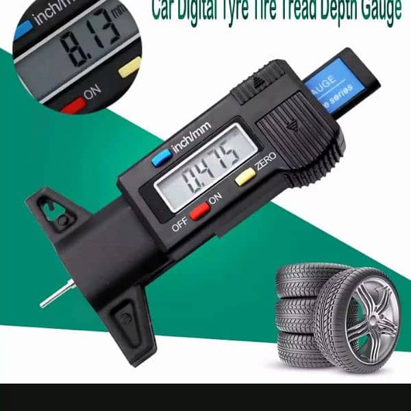 Digital Car Tyre Tire Tread Depth Gauge Meter Measurer Tool C 10