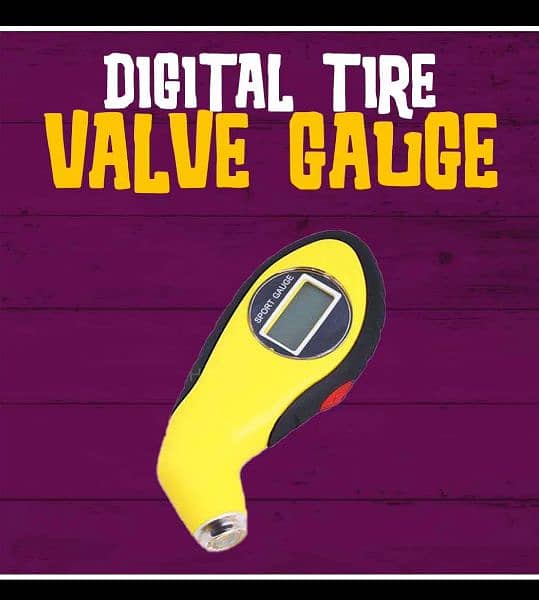 Digital LCD Car Tire Tyre Air Pressure Gauge Meter Yellow at Lowest p 1