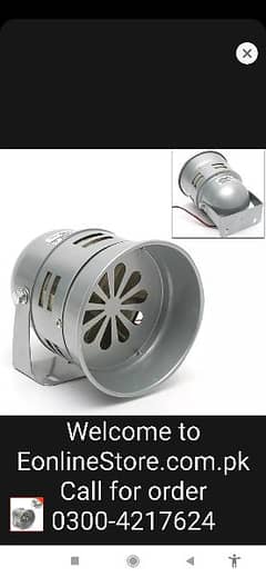 220V AC Loud Tone Car Alarm Siren Security Alarm Siren Horn + B
