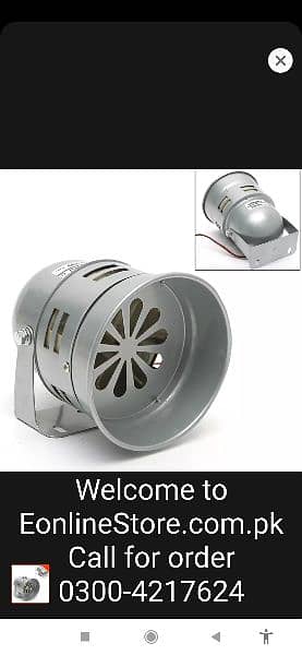 220V AC Loud Tone Car Alarm Siren Security Alarm Siren Horn + B 0