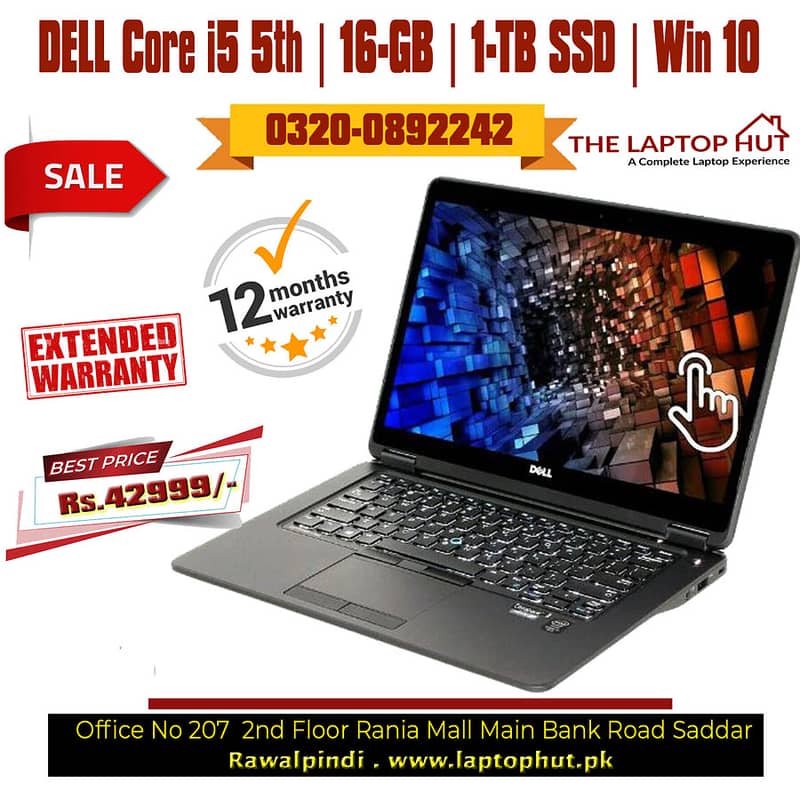DELL | Laptop || Core i5 5th Generation | WARRANTY | 8-GB | 500-GB HDD 1