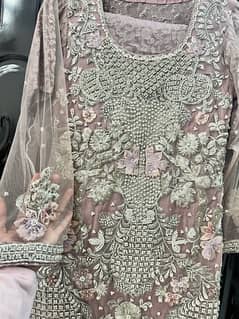 3 piece fully embroidered falsa color dress 0