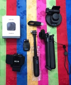 GoPro Accessories tripods , Suction cup, insta 360 x3 lens cap, stick