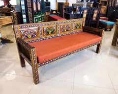 3 seater online wooden sofa olx