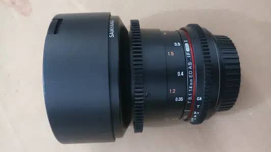 For Cannon Fish Eye Cine Lens Samyang 14mm T3.1 Ultra wide angle lens 6