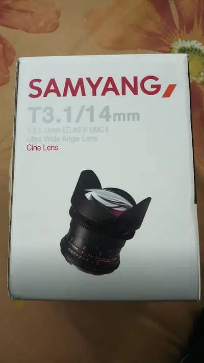 For Cannon Fish Eye Cine Lens Samyang 14mm T3.1 Ultra wide angle lens 13