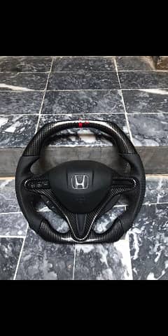 Honda rebon+civic carbon fiber sports multimedia steering 0