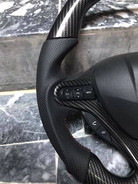 Honda rebon+civic carbon fiber sports multimedia steering 1