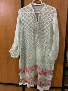 3 piece cotton net dress by Agha NOOR 0