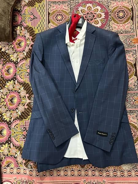 marino barutti brand blue clr with shirt nd tie nd pent coat 1