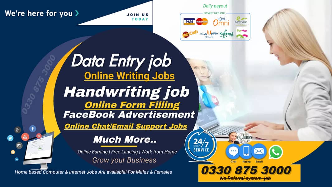 Part Time Online Data Entry Job. Earn unlimited money from home. 3