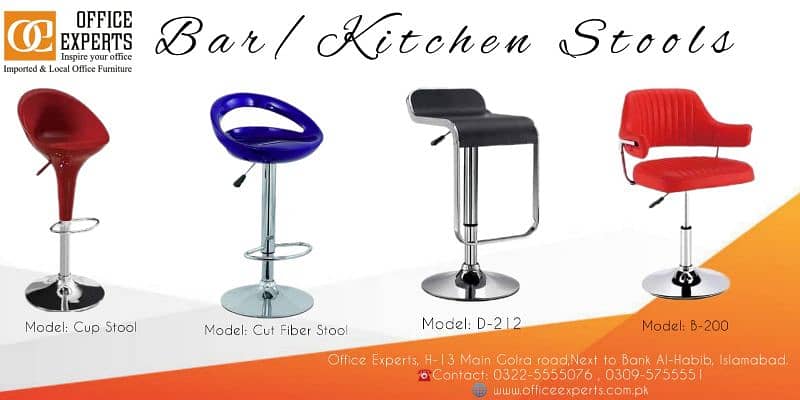 Imported Bar stool kitchen stool cafe chair office chair 12