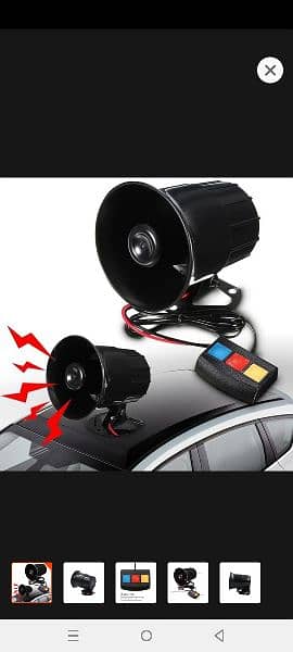 Universal  3 sounds button horn 12 Volt Alarm for Car & motorcycle | 11