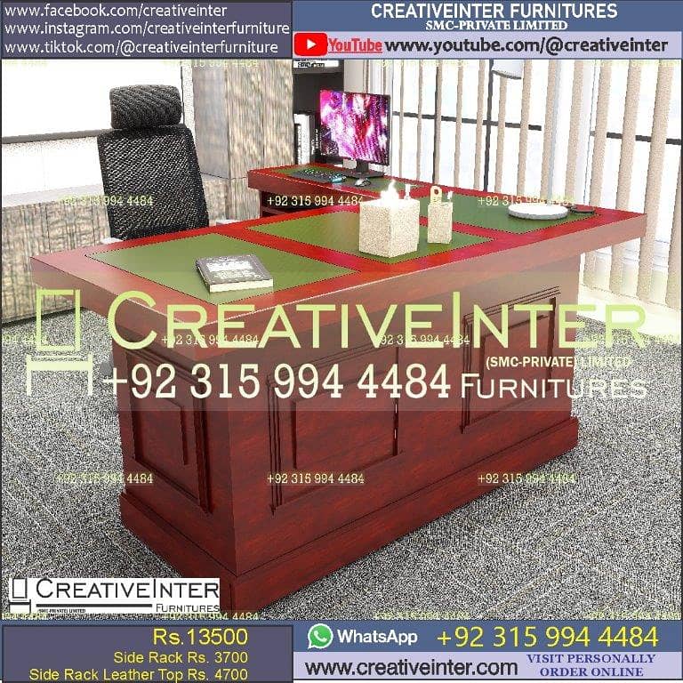 Executive office table chair Computer Gaming workstations study laptop 6