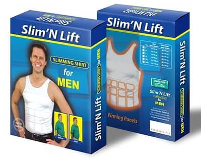 Slim N Lift - Nylon Slimming Vest For Men - White Color