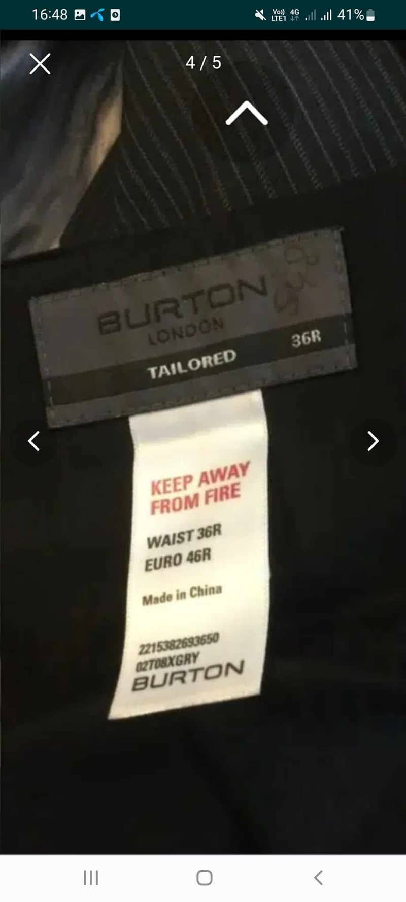 DISCount SALE ! UK brand Suit Burton 3