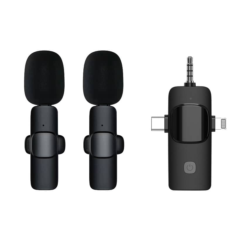 wireless collar mic for mobile, android iphone recording vlogging mic 0