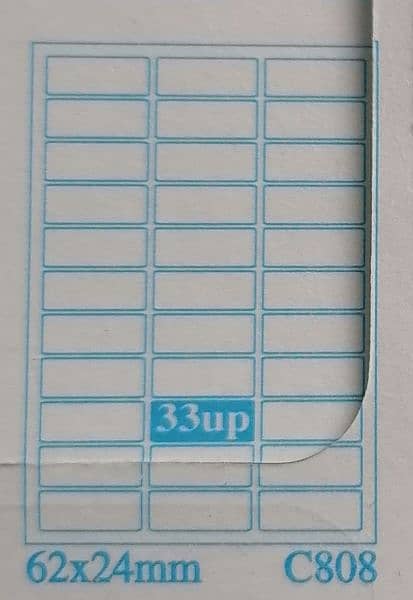 A4 size Barcode Sticker Labels Sticker Sheet Crystal Brand 10