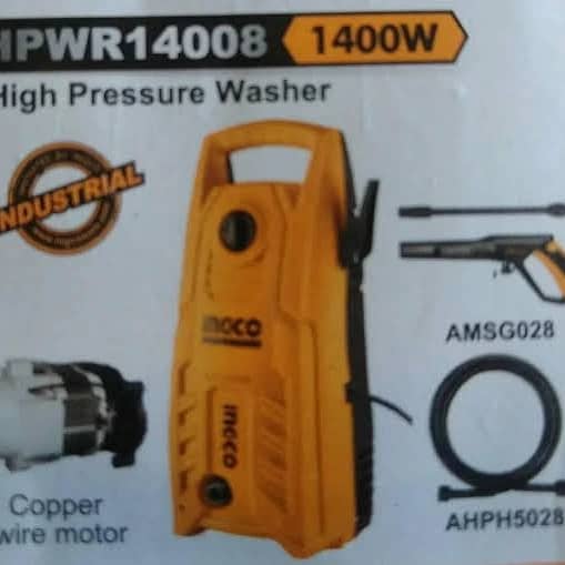 New) INGCO High Pressure Car Washer Cleaner - 130 Bar, Copper Motor 2