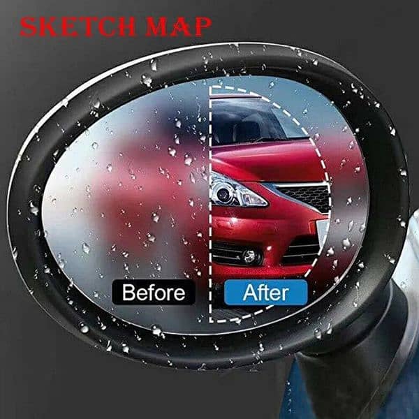 2 Pcs Sticker Rainproof Film For Car Rearview Mirror 3
