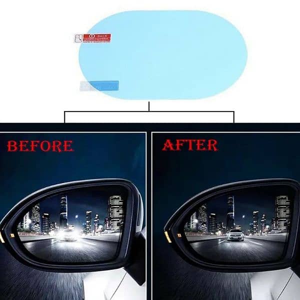 2 Pcs Sticker Rainproof Film For Car Rearview Mirror 4