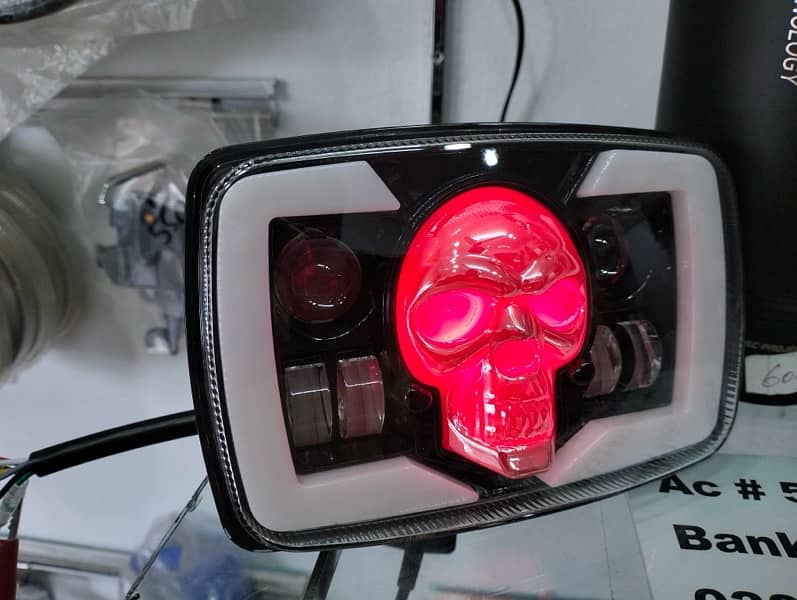 Skull Modified HeadLight for Cd 70 / CG 125 4