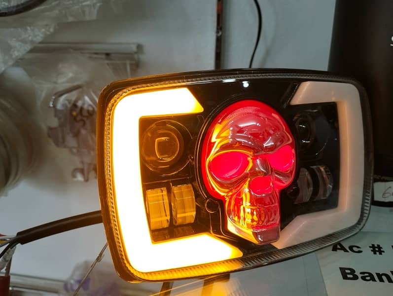 Skull Modified HeadLight for Cd 70 / CG 125 5