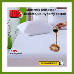 100% Waterproof Mattress Fitted Cover | King Size 72 x 78