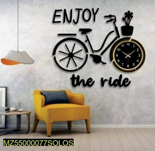 BB Bargain Bazzar Wall Clock 3D Bicycle Style Wooden Watch | BachLight 1