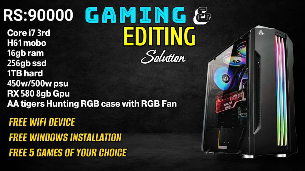 Gaming PC / RGB Gaming Pc /Gaming Computer 14