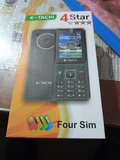 E-TACHI 4 Star new mobile 4 SIM active full box 0