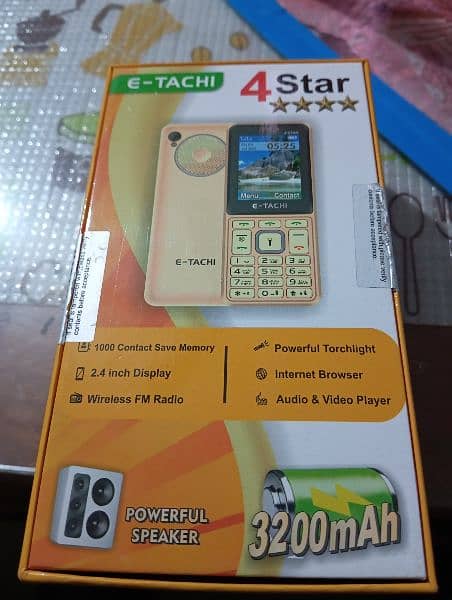 E-TACHI 4 Star new mobile 4 SIM active full box 1