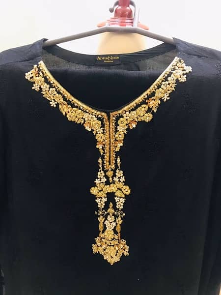 Black formal Agha noor dress for sale 0