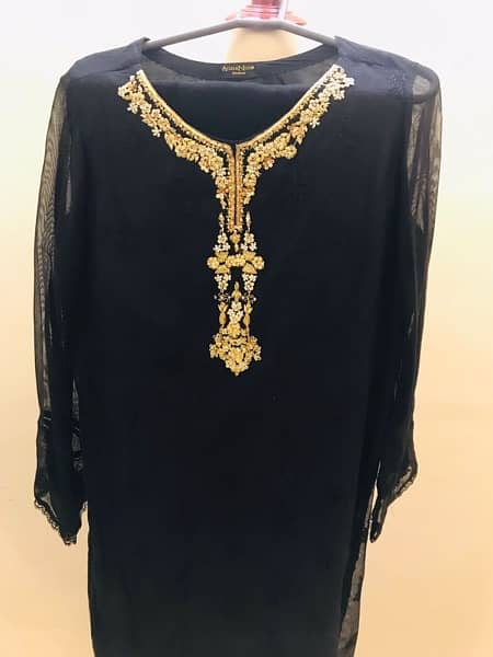 Black formal Agha noor dress for sale 1