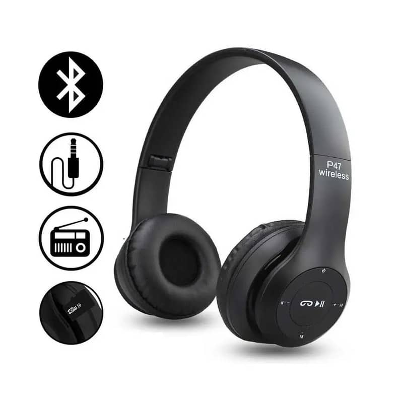 P47 Wireless Bluetooth Foldable Headset With Microphone 0
