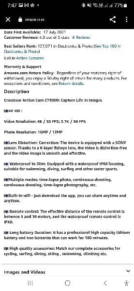 Gopro | Crossture ct8500 | wifi live camera | application free 11