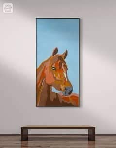Acrylic on canvas horse painting for sale