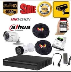 with installation 4 camera 2 mp 1 DVR HARD 320 GB BNC LEED wire coil 0