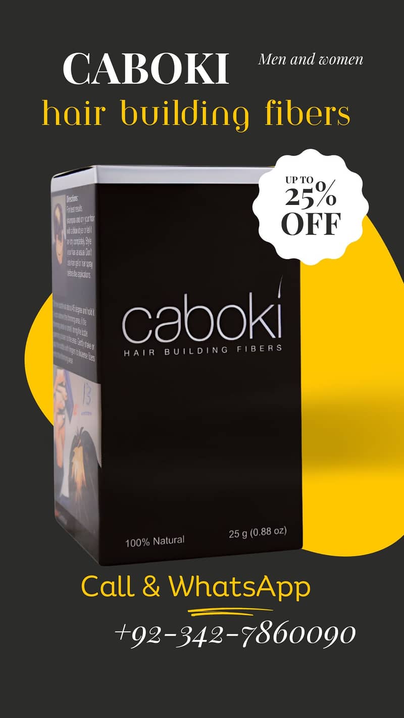 Caboki Hair Building Fibers for Fuller, کیبوکی ہیئر بلڈنگ فائبرز 0