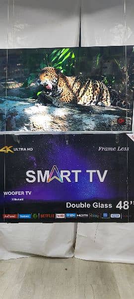 43" smart wifi borderless crystal glass led 1