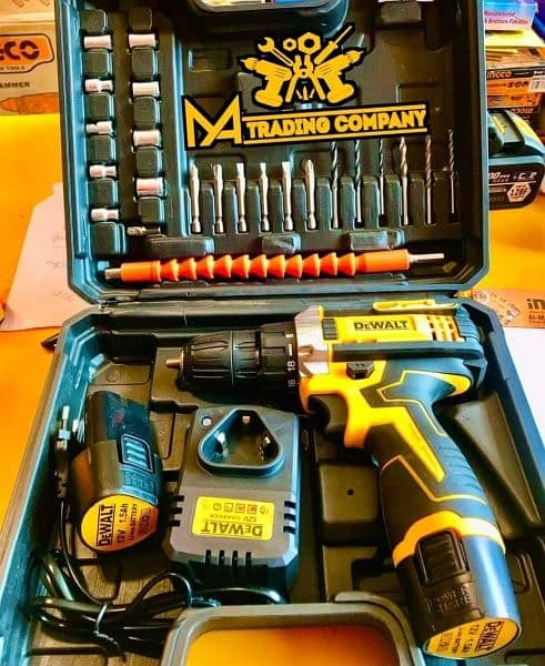 Imported Brand 12V Dewalt Drill Machine With It's Accessories & Kit. . 0