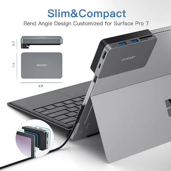 BYEASY Surface Pro 7 Docking Station 3