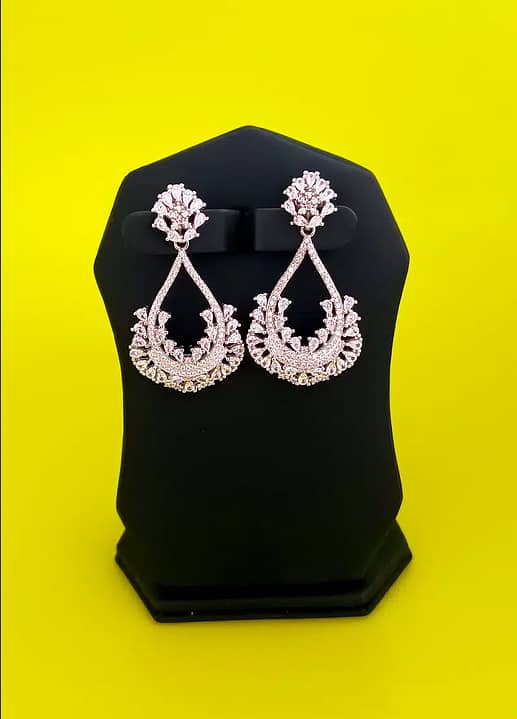 Elegance Silver ( Chandi ) Tops & Earrings who have Royal attitude 3