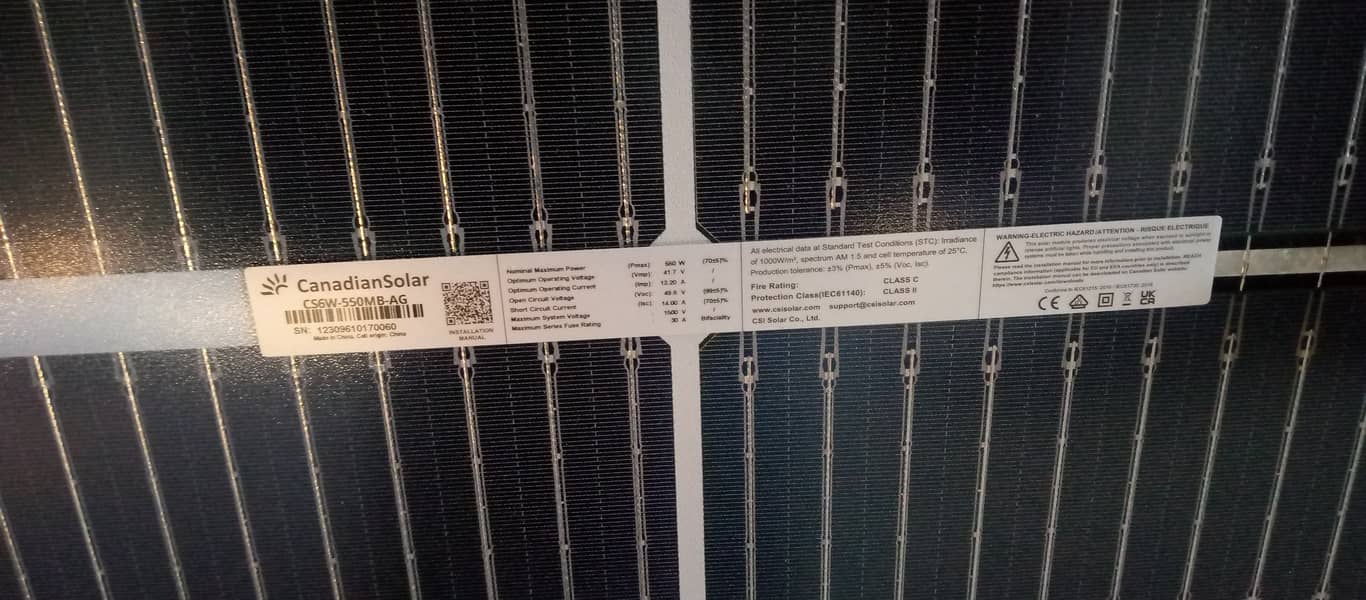 Canadian Solar N Type Bifical 575 & 580 watt 3