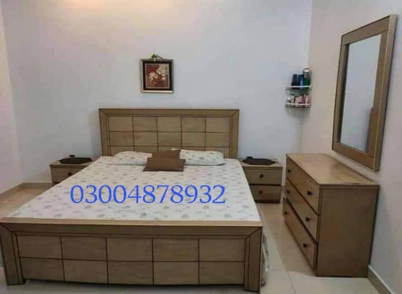 Full room furniture / bed room set / king size double bed / wooden bed 9