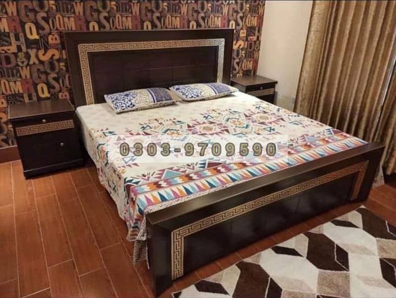 Full room furniture / bed room set / king size double bed / wooden bed 13